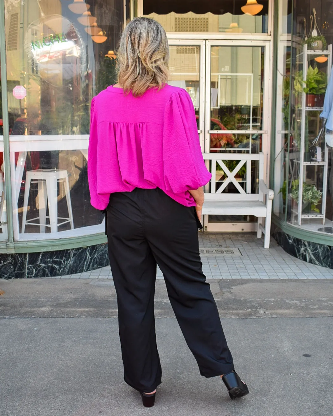 DARCY CASUAL CARGO PANTS - BLACK