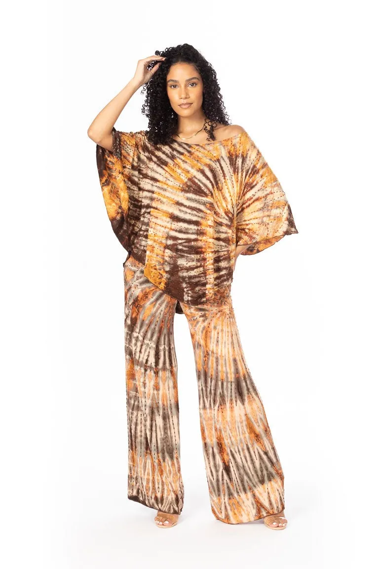 Earth Beaded Palazzo Suit