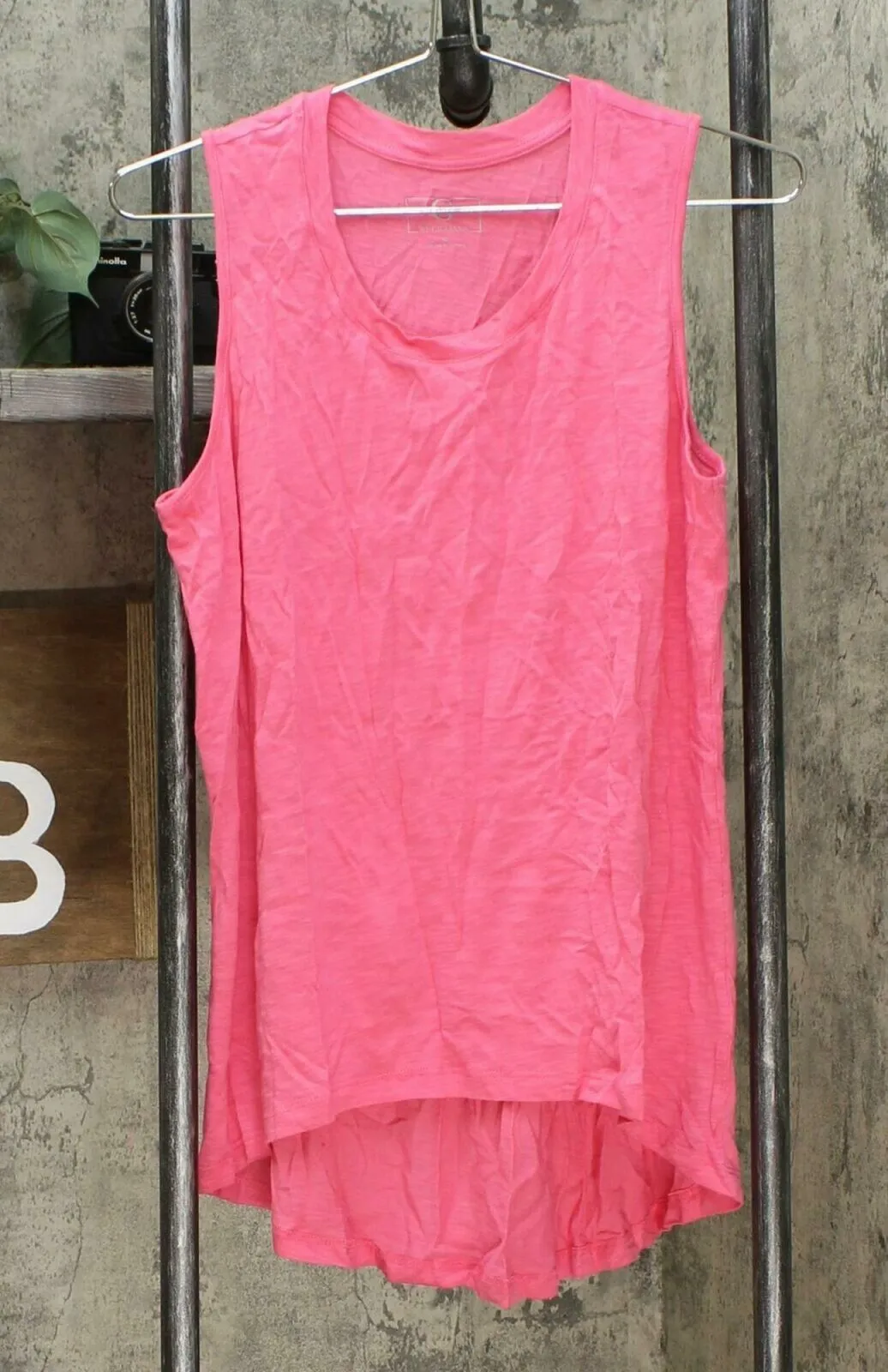 G by Giuliana Women's Hi Low Tank Top Magenta Medium