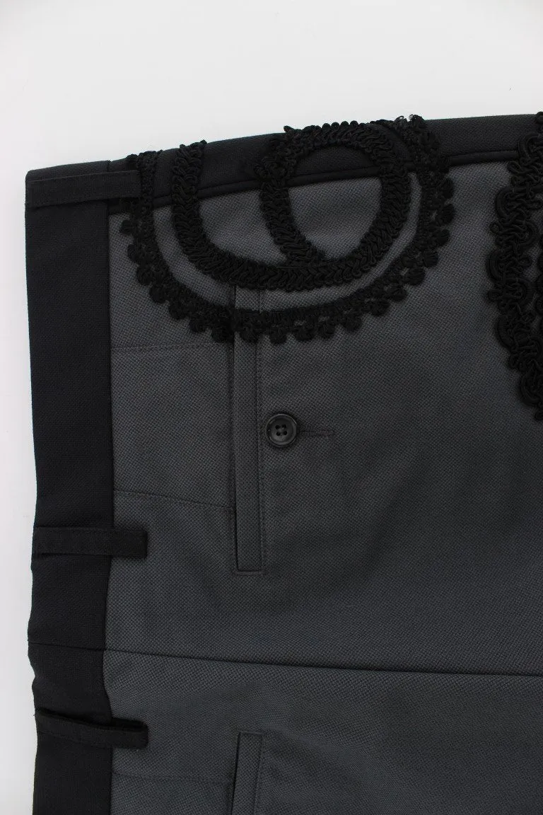 Gray Black Torero 3/4 Pants