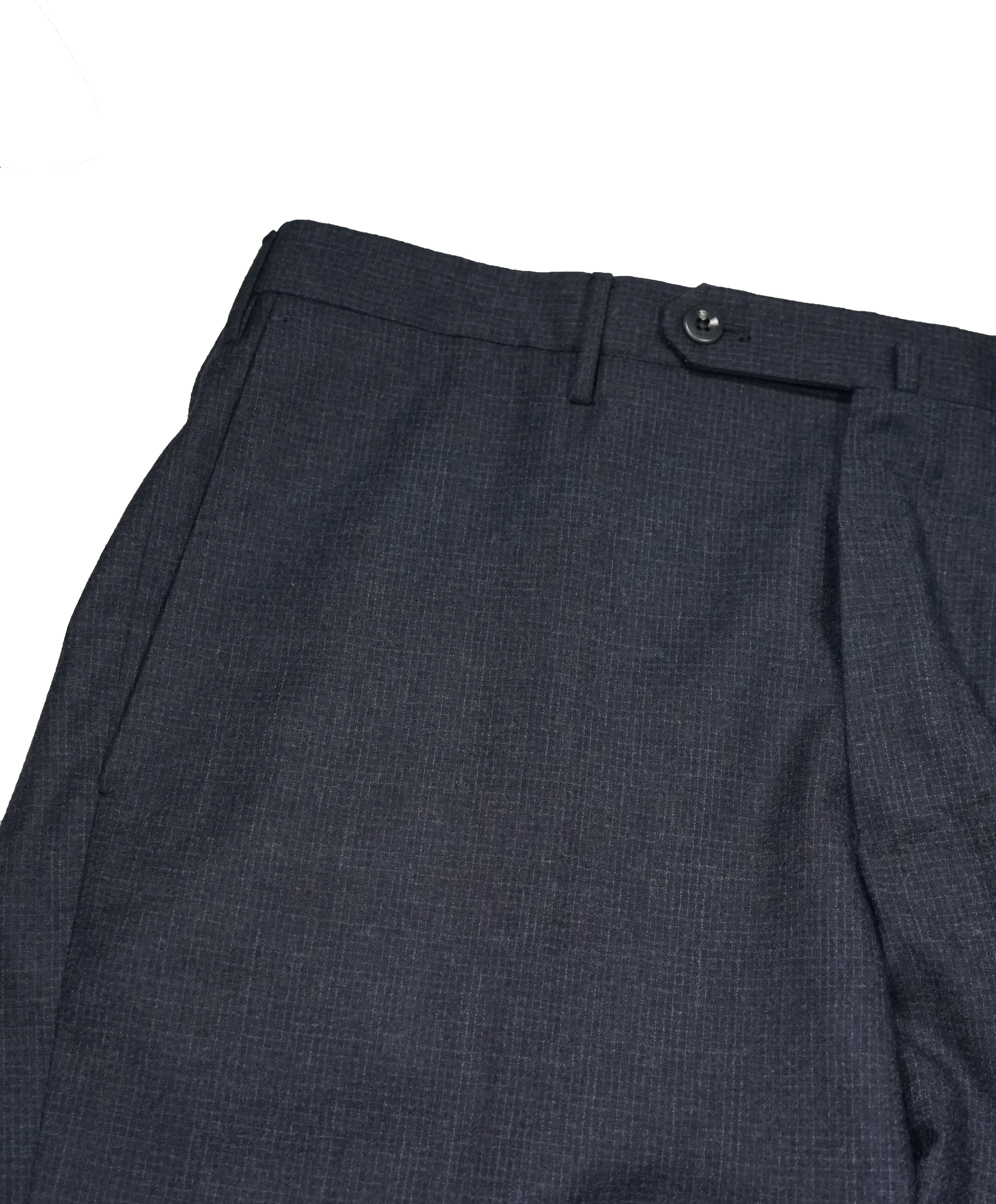 INCOTEX - Blue Classic Fit Check Wool Dress Pants Super 100’s - 36W