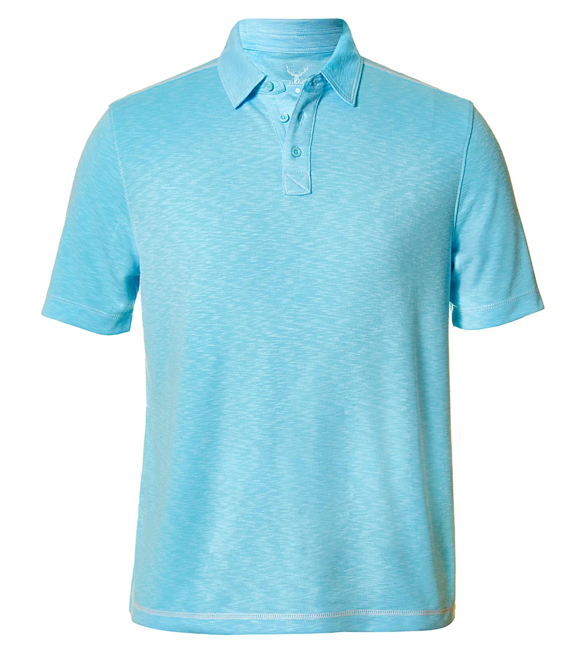 Men's Nicoby | Island Breeze Slub Polo | LT Turq
