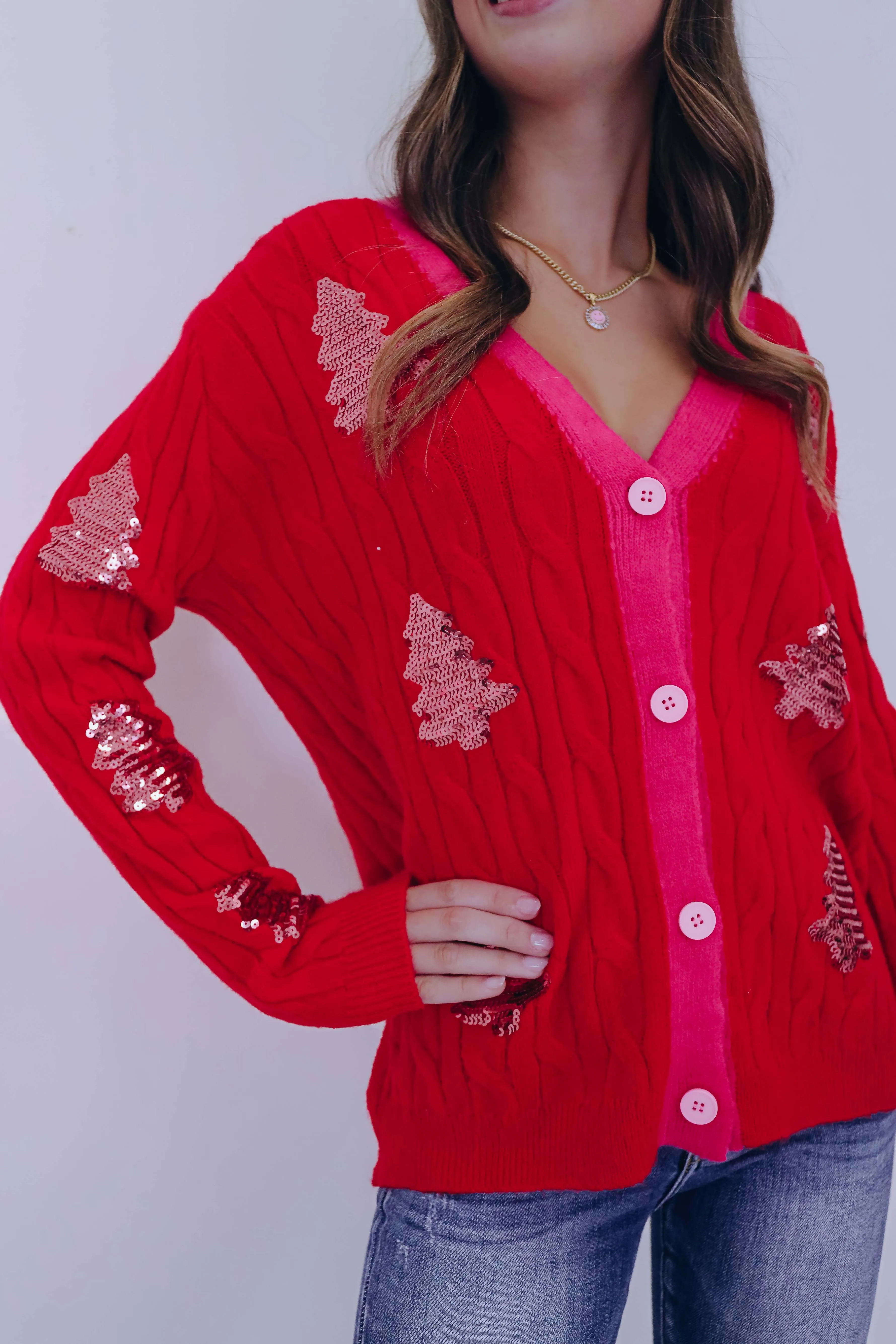 Natalie Sequin Patch Cardigan