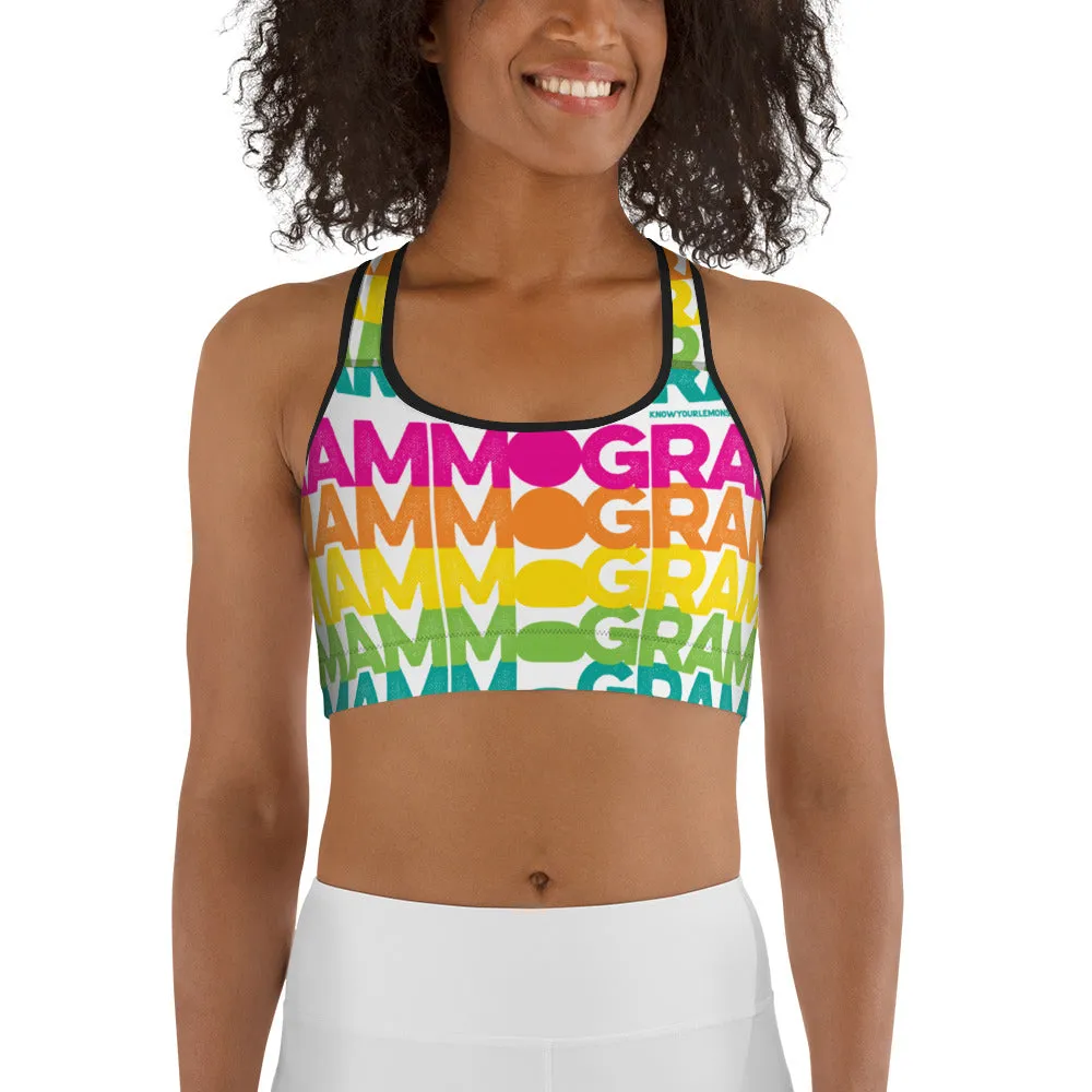 Rainbow Mammogram Sports bra