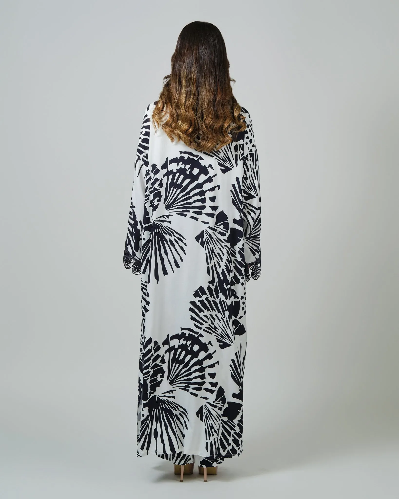 RAM25 PRINTED ABAYA PALAZZO SET
