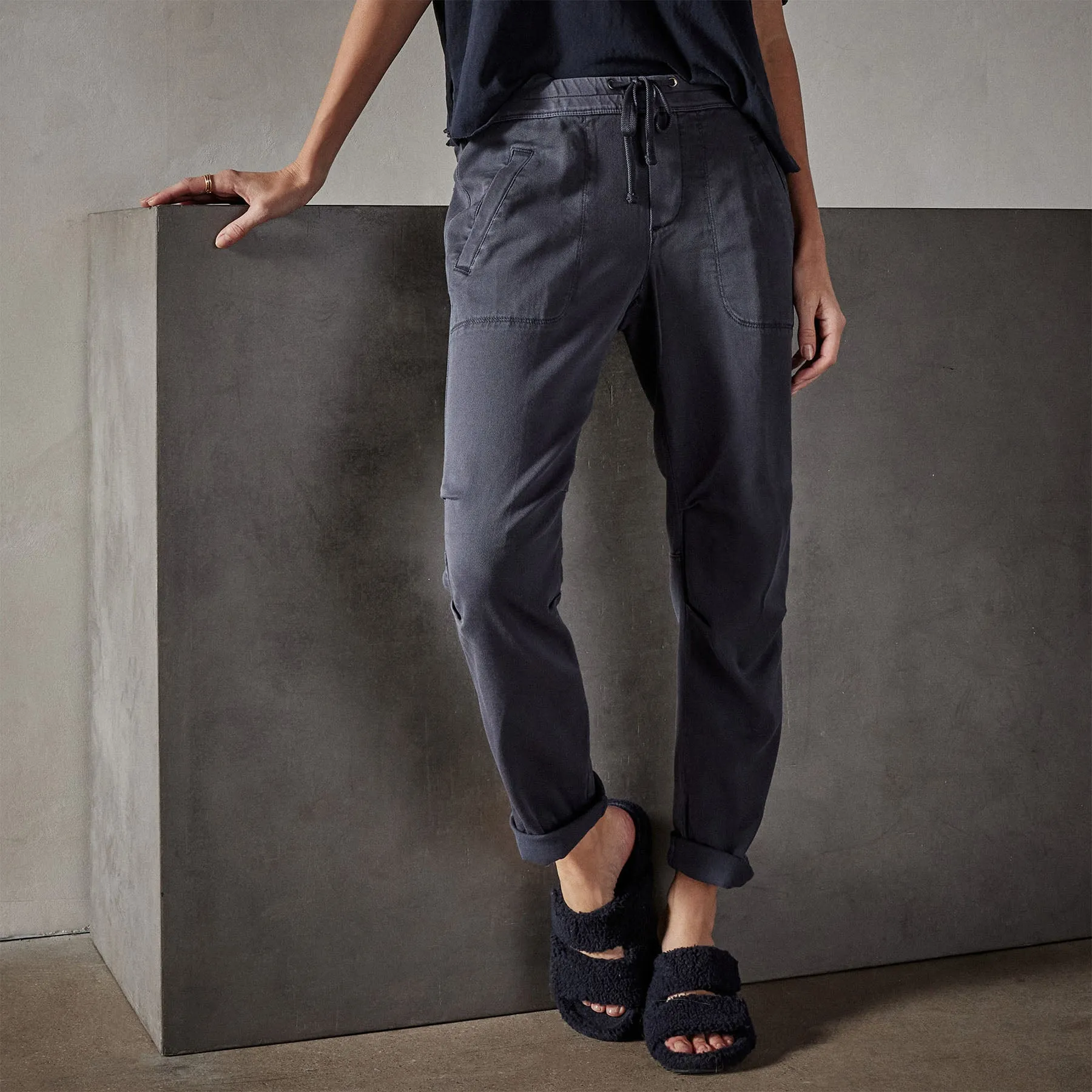 Soft Drape Pant - Blue Oil