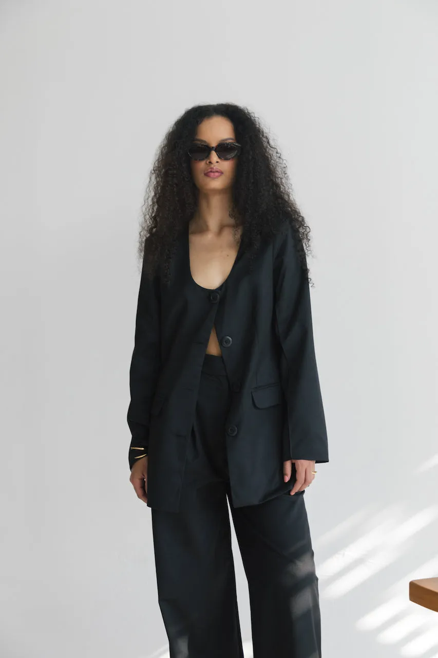 The Scoop Neck Blazer