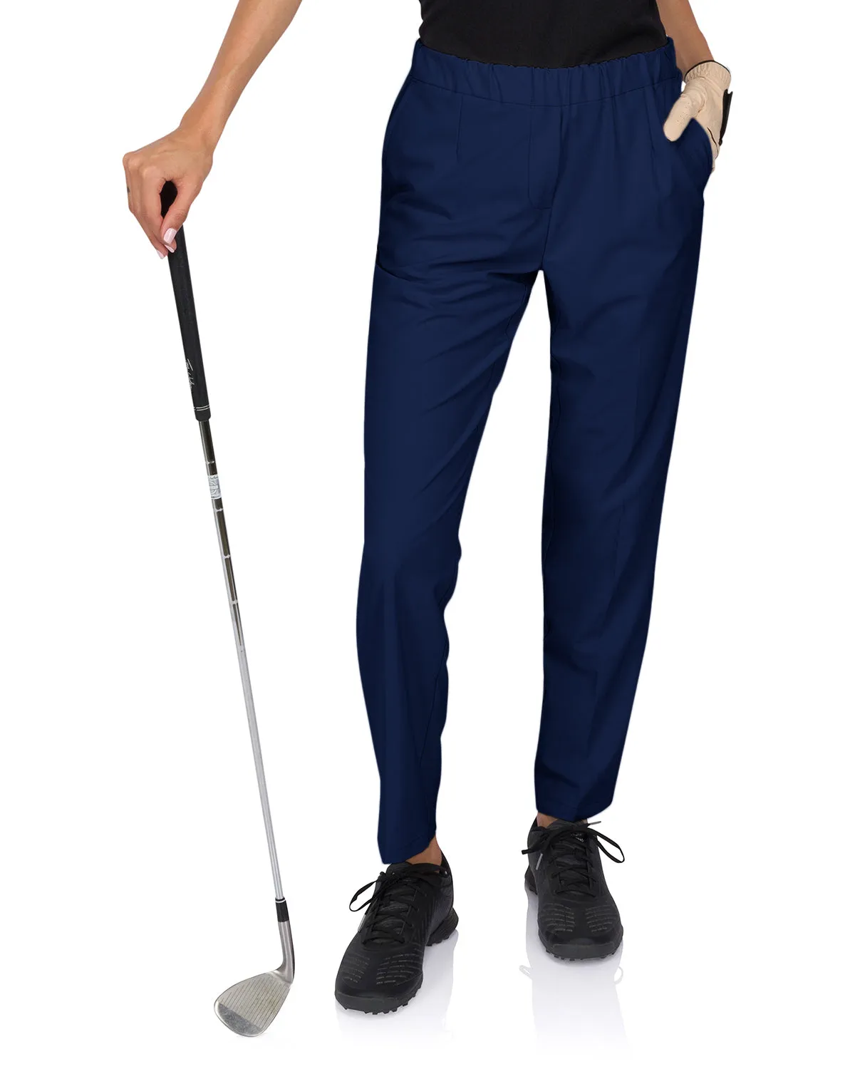 Three Sixty Six Women’s Golf Pants - Elastic Waistband, Breathable and Stretchy Quick Dry Material - Ankle Length Capris