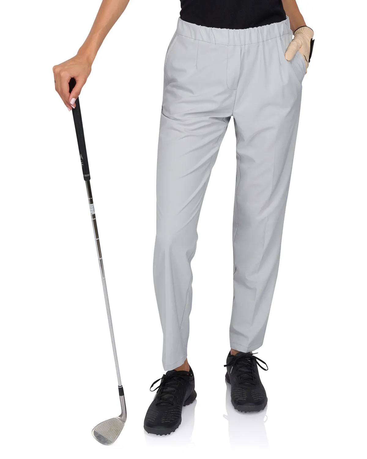 Three Sixty Six Women’s Golf Pants - Elastic Waistband, Breathable and Stretchy Quick Dry Material - Ankle Length Capris