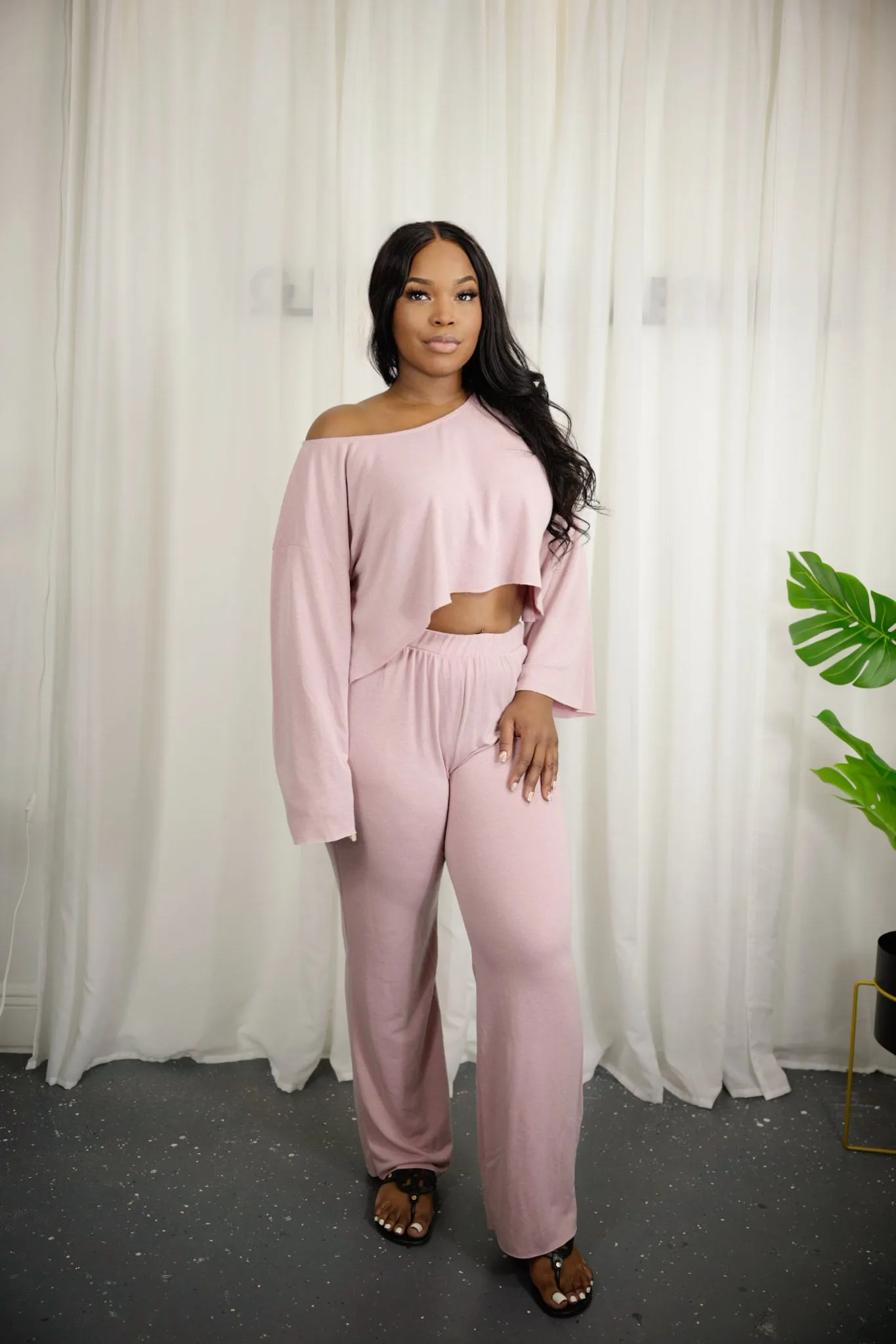 Unfinished Business French Terry Top and Pants Set