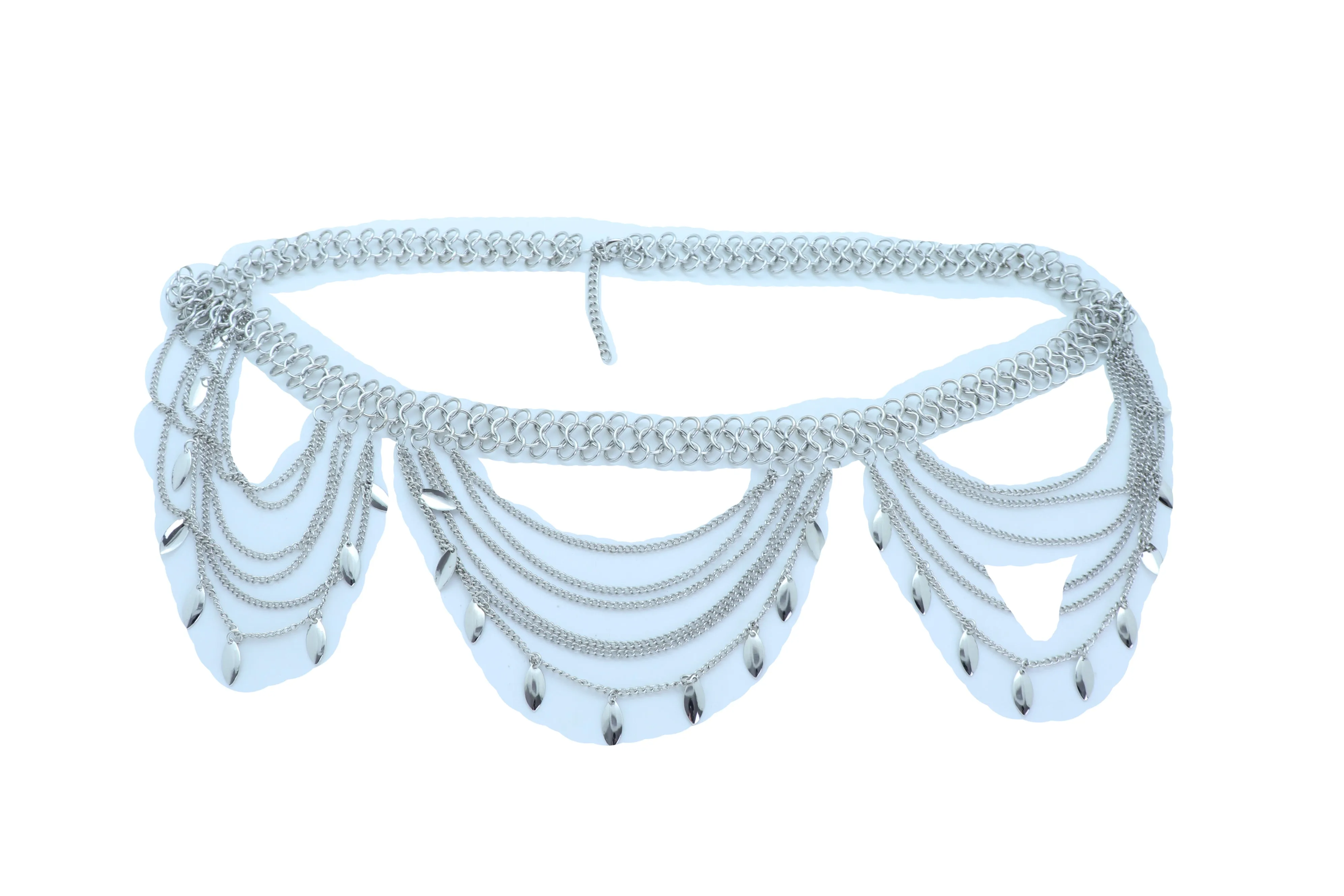 Wide Black Faux Leather Elastic Fashion Belt Silver Metal Studs Holes S M