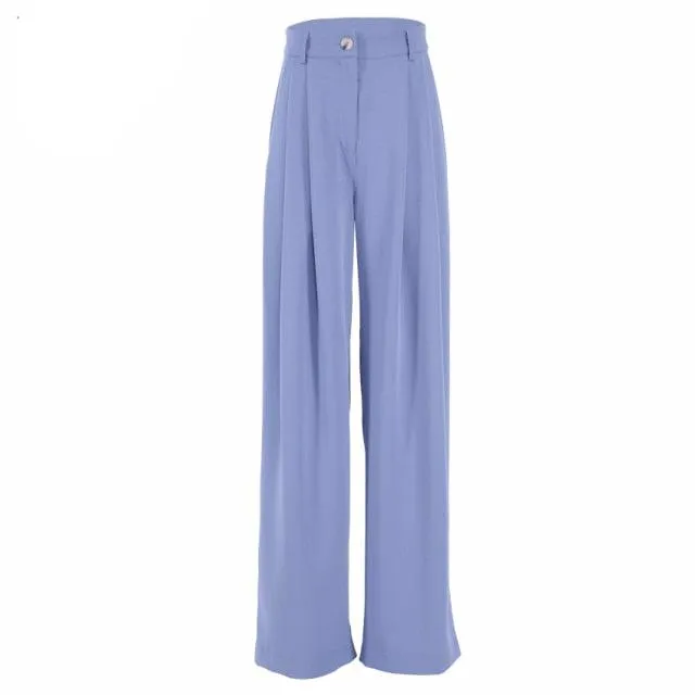 Wide Leg Pants Vintage Female Palazzo Pant , Tops and Sets