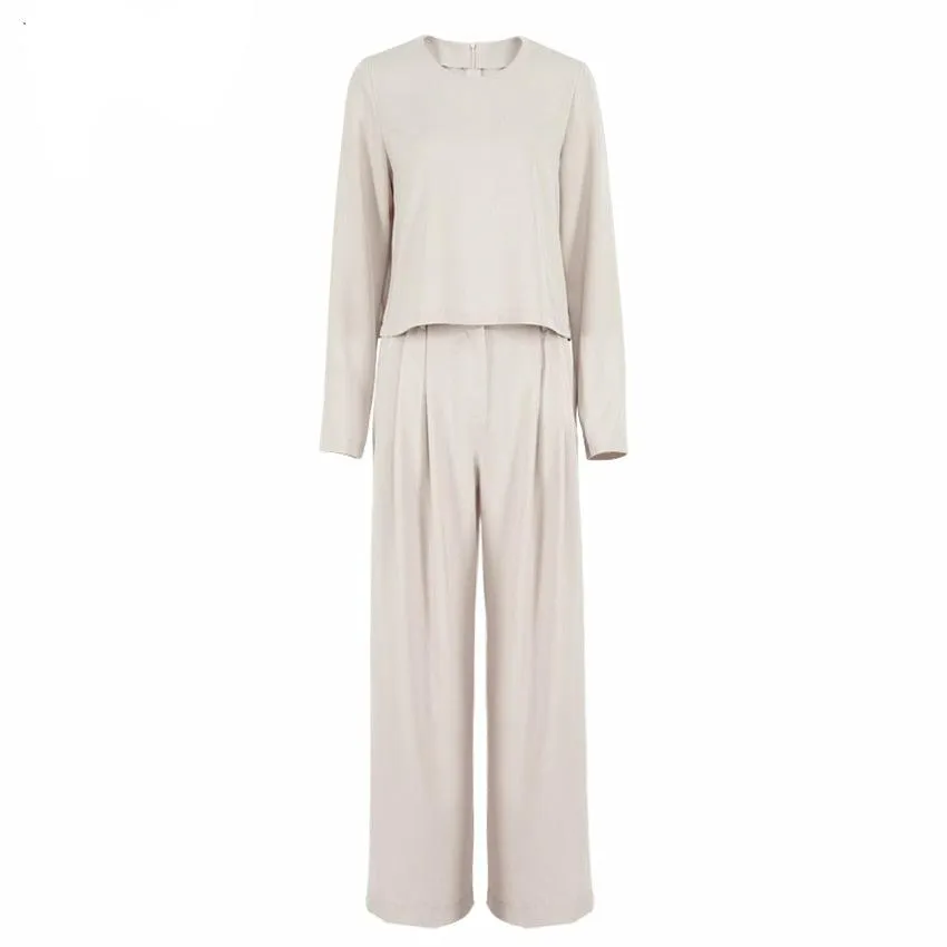 Wide Leg Pants Vintage Female Palazzo Pant , Tops and Sets